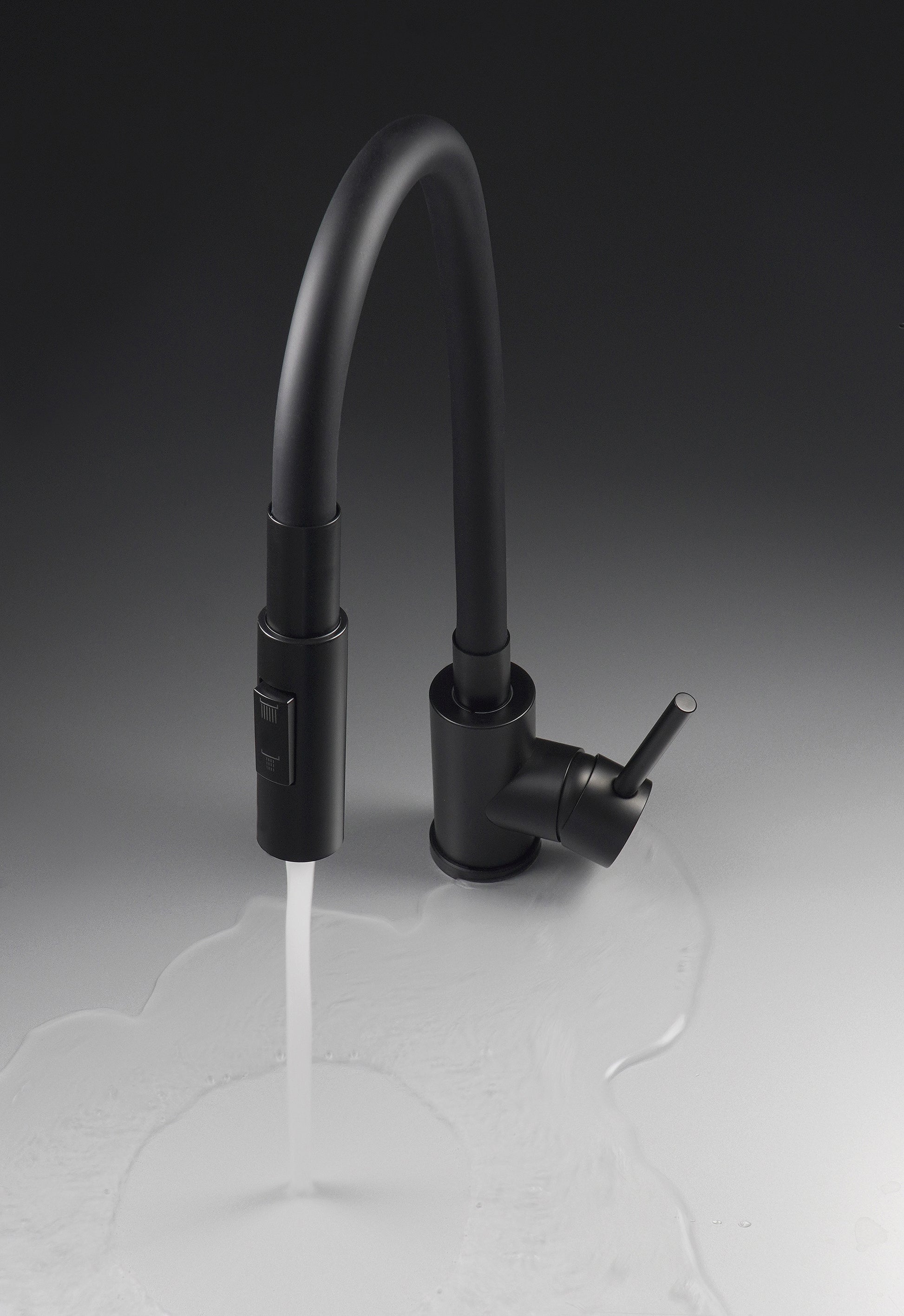 Kitchen tap, with bendable spout - 2 stream types