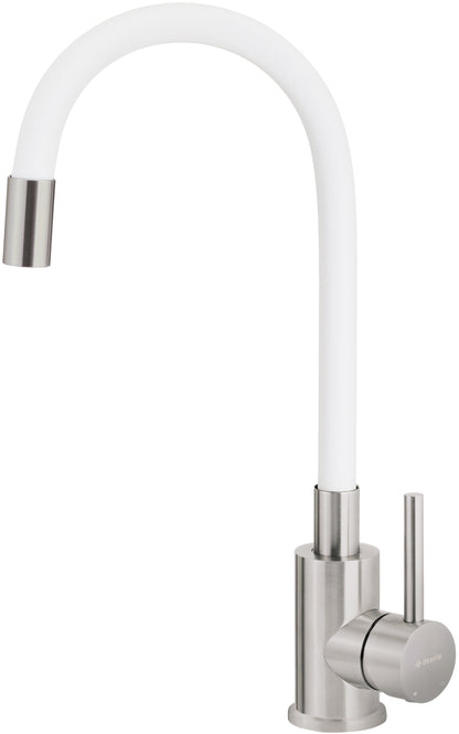 Kitchen tap, with bendable spout