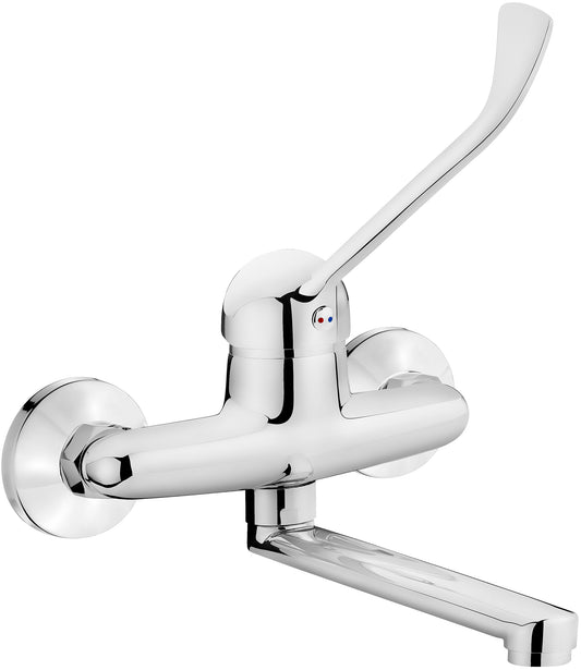Washbasin tap, wall-mounted, with Clinic lever