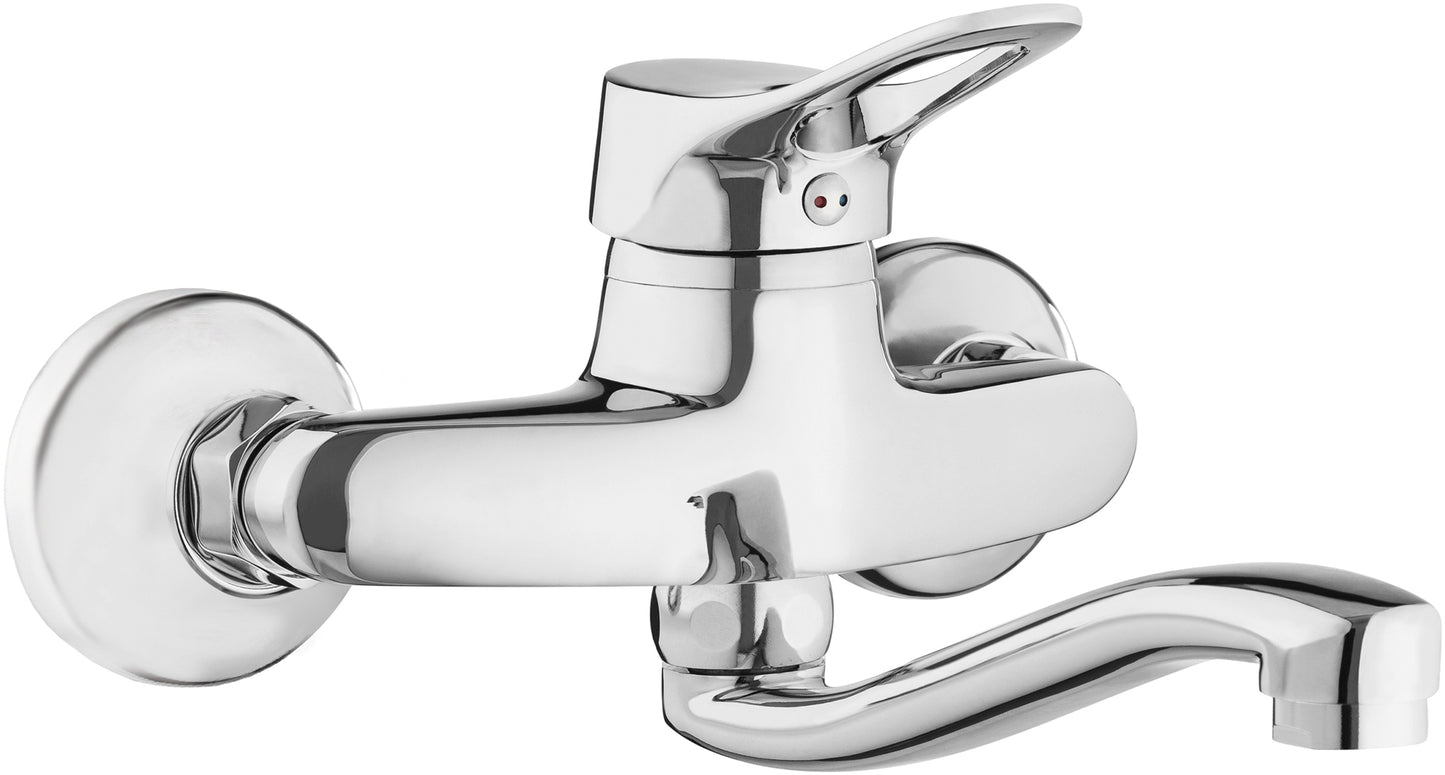 Washbasin tap, wall-mounted