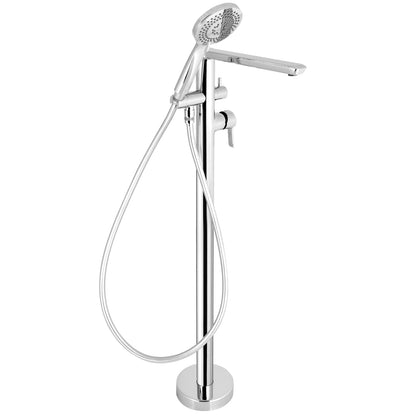 Bath mixer, freestanding, with shower set