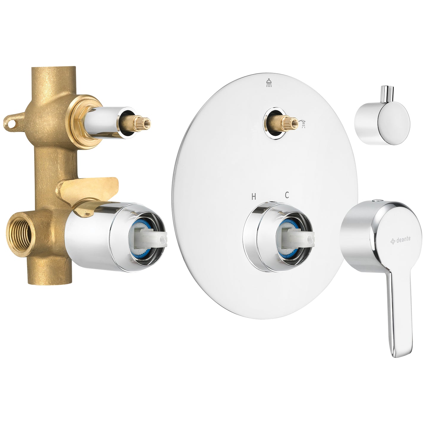 Shower mixer, concealed, with shower switch