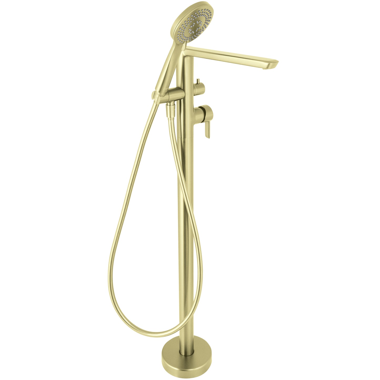 Bath mixer, freestanding, with shower set