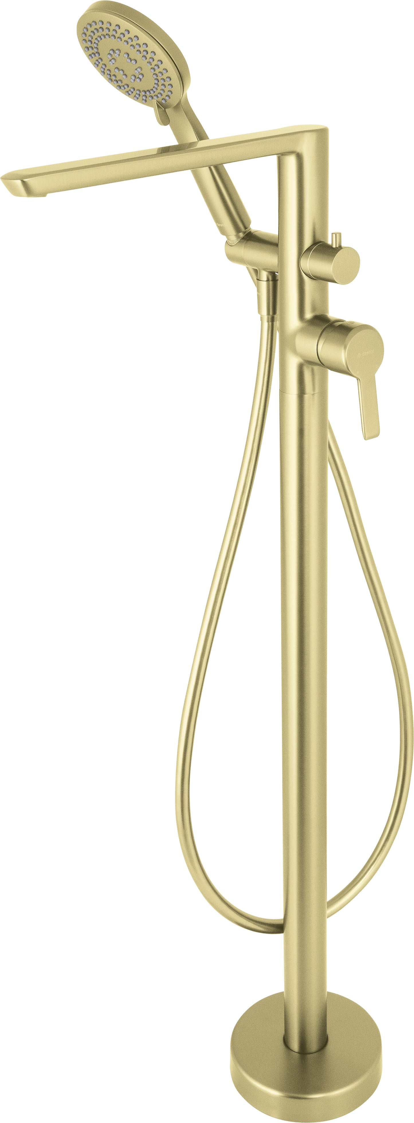 Bath mixer, freestanding, with shower set