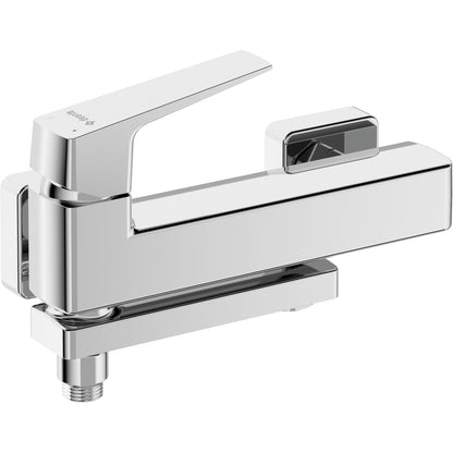 Bath mixer, wall-mounted - with foldable spout