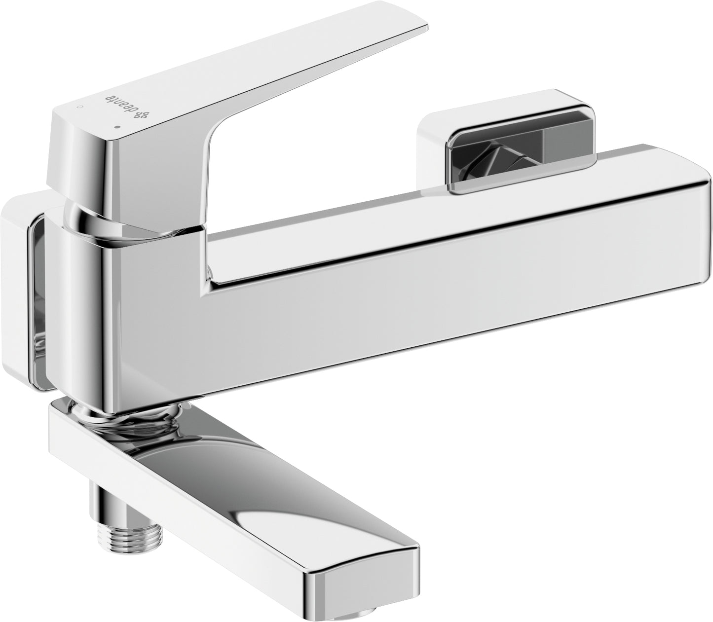 Bath mixer, wall-mounted - with foldable spout