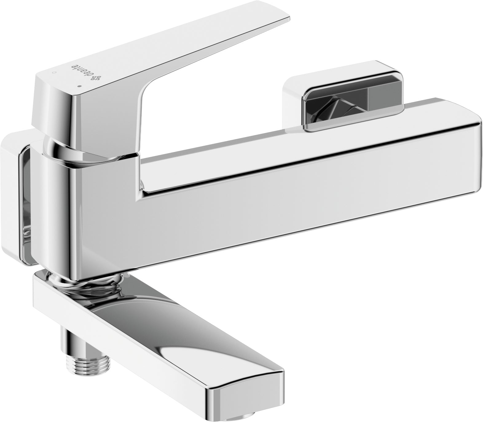 Bath mixer, wall-mounted - with foldable spout