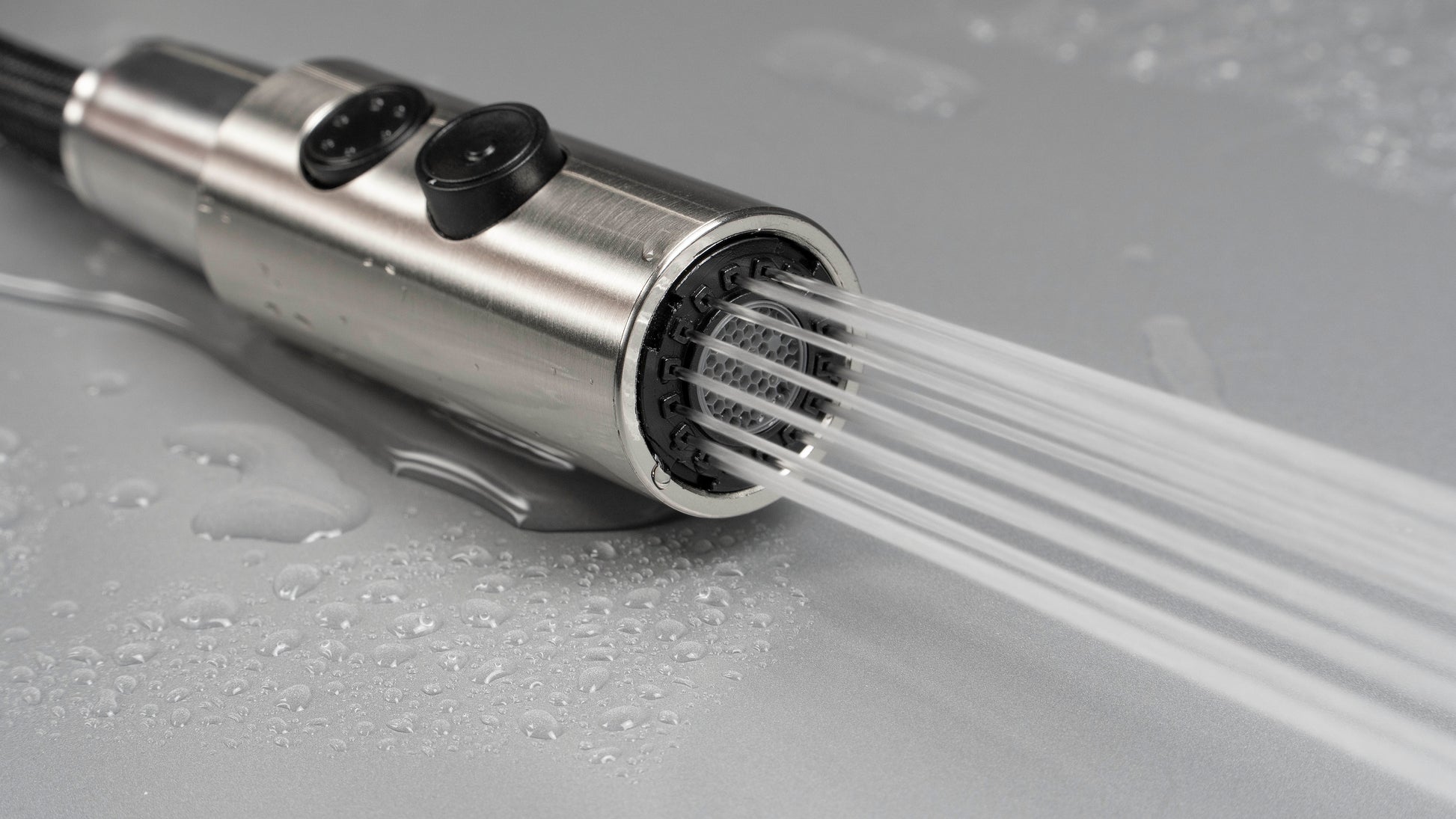 Kitchen tap, with pull-out spout - 2 stream types