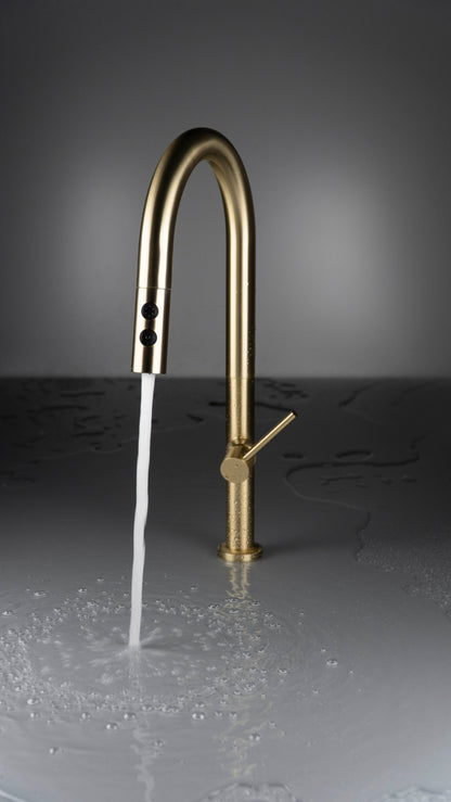 Kitchen tap, with pull-out spout - 2 stream types