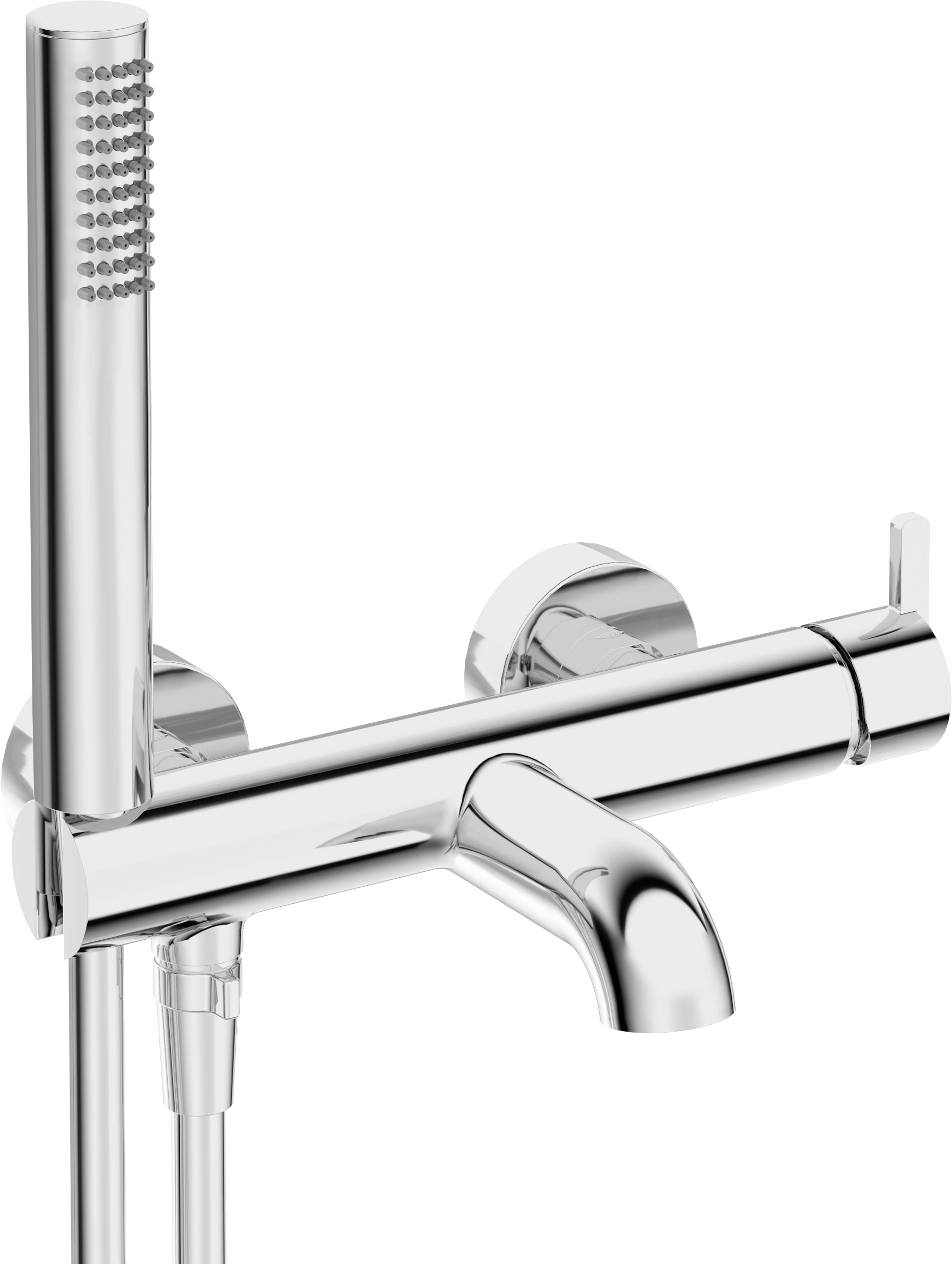Bath mixer, with shower set