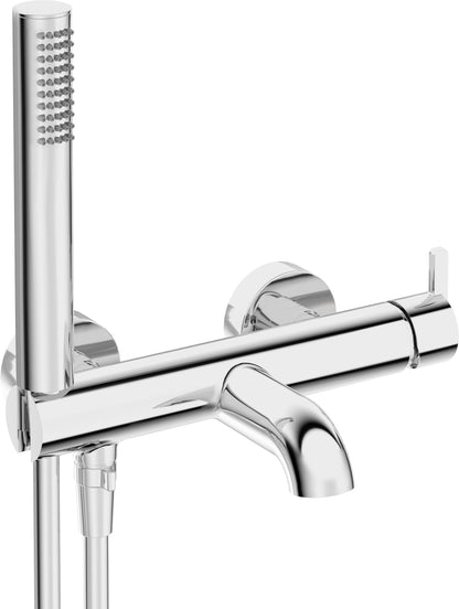 Bath mixer, with shower set