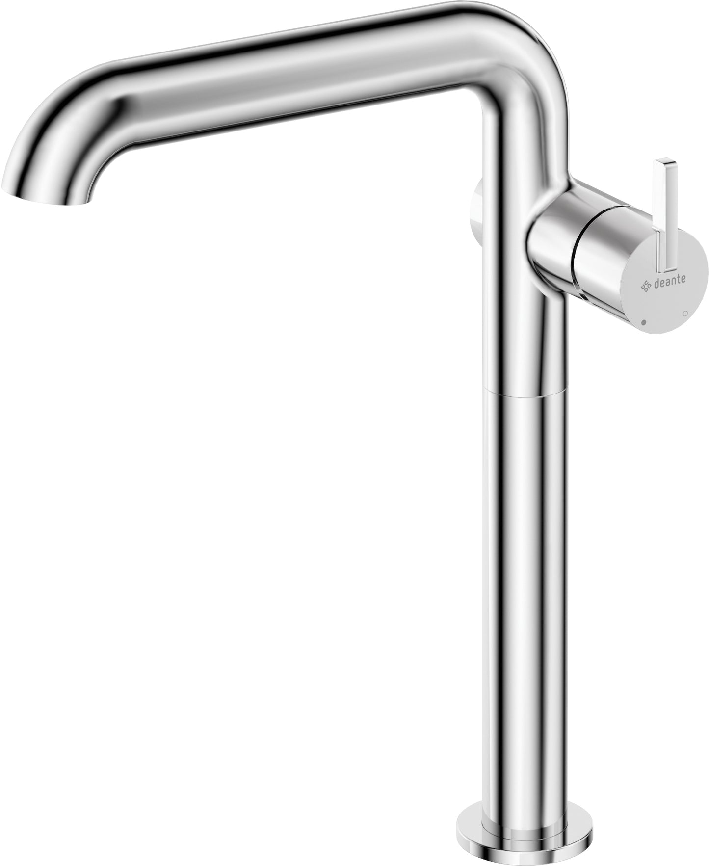 Washbasin tap, tall, with rectangular spout