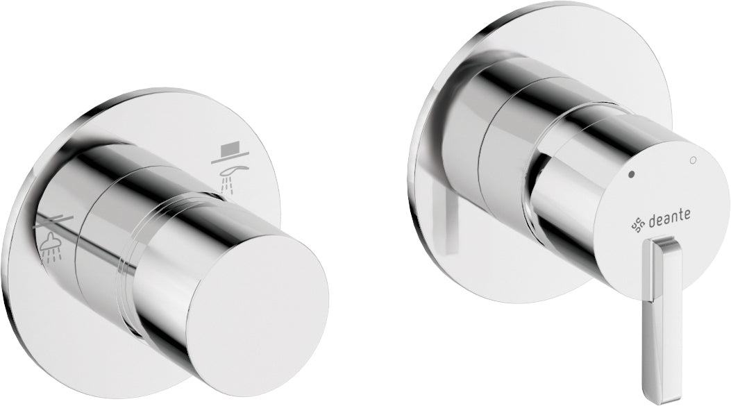 Shower mixer, with shower switch - horizontal