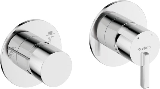 Shower mixer, with shower switch - horizontal