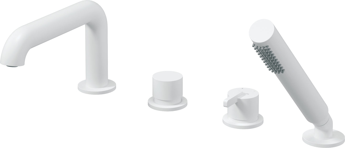 Bath mixer, 4-hole, with shower set