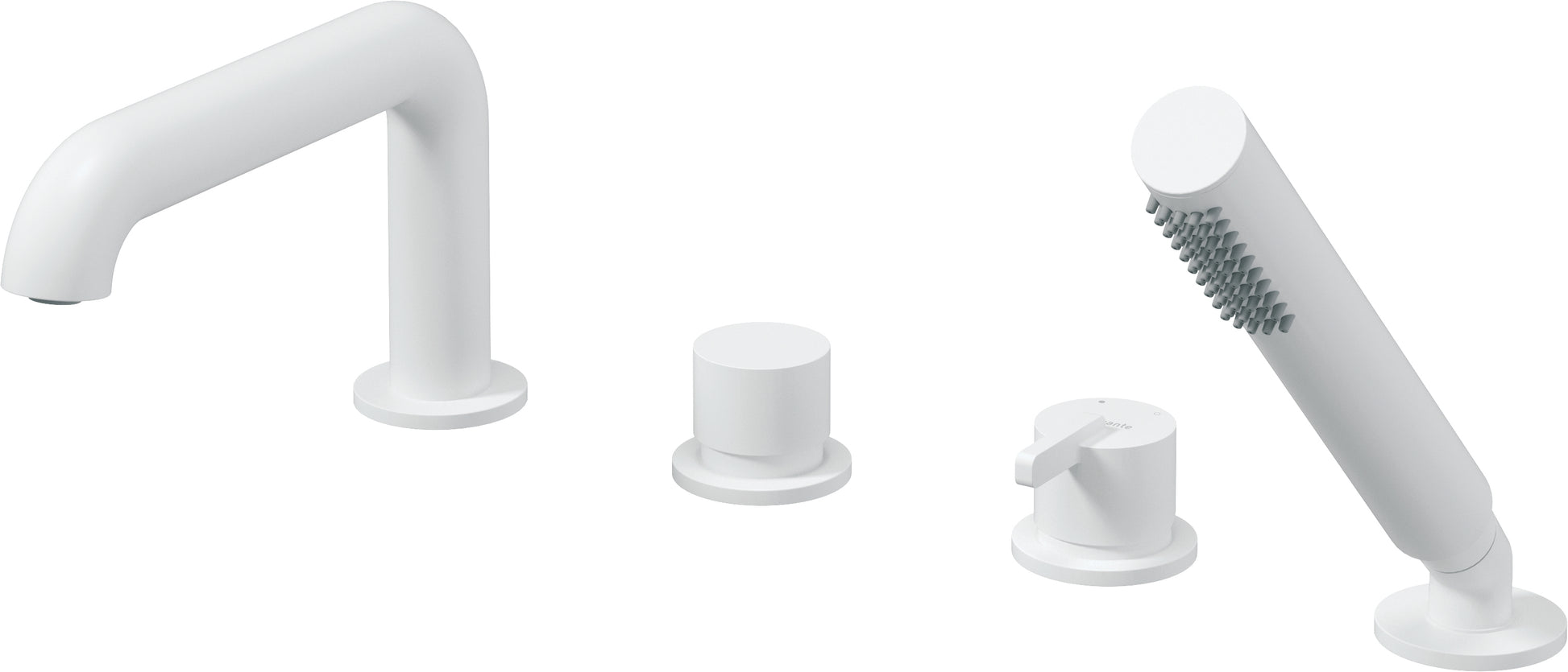 Bath mixer, 4-hole, with shower set