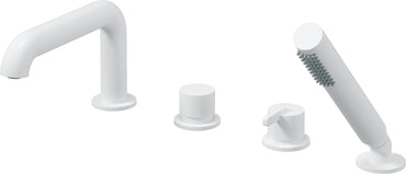 Bath mixer, 4-hole, with shower set