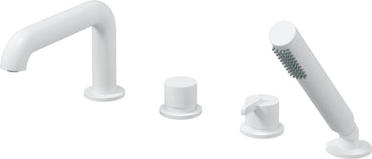 Bath mixer, 4-hole, with shower set