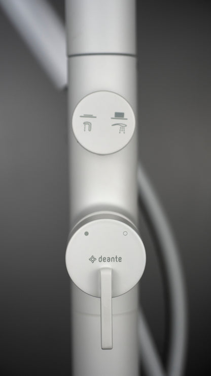 Bath mixer, freestanding, with shower set