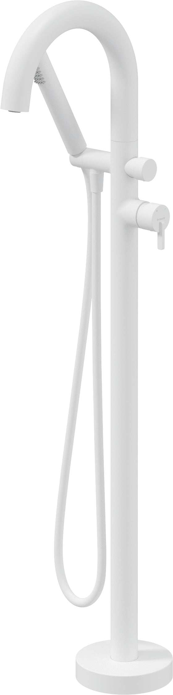 Bath mixer, freestanding, with shower set
