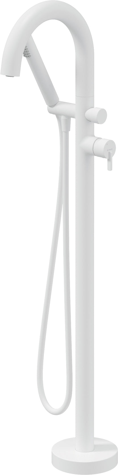 Bath mixer, freestanding, with shower set