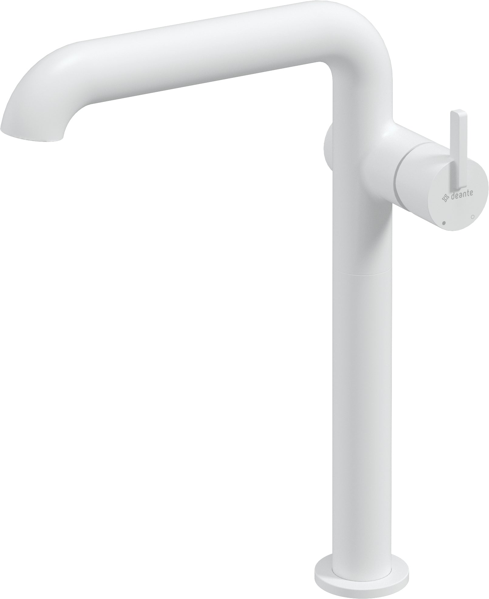Washbasin tap, tall, with rectangular spout
