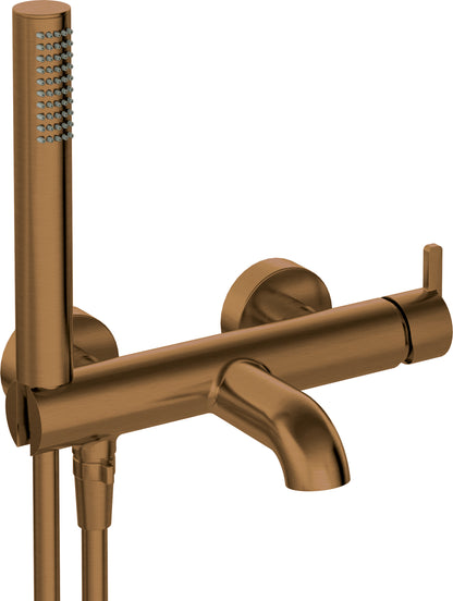 Bath mixer, with shower set