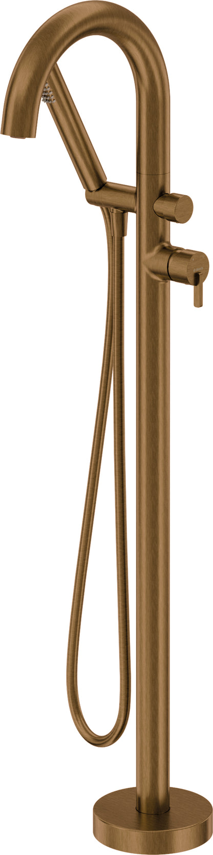 Bath mixer, freestanding, with shower set