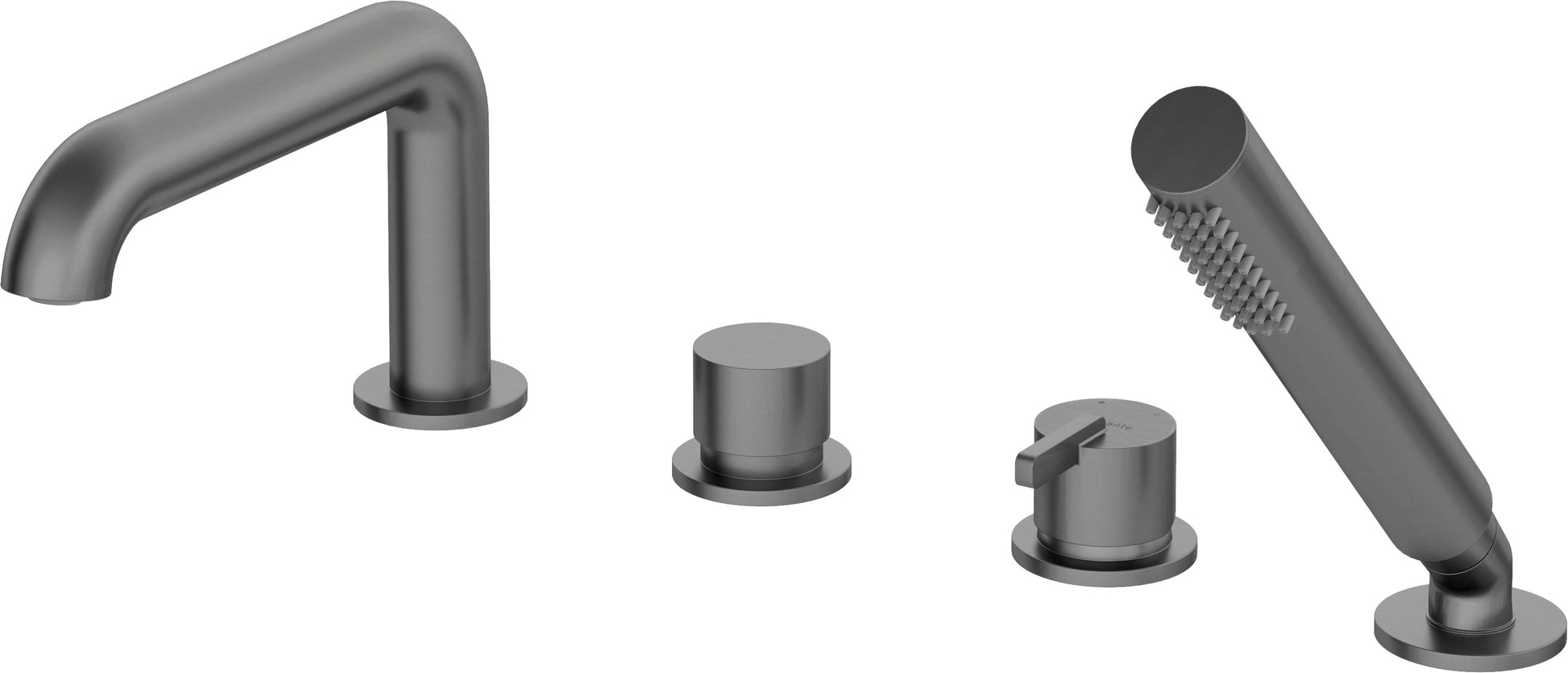 Bath mixer, 4-hole, with shower set