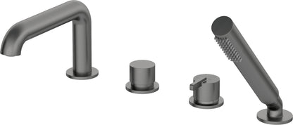 Bath mixer, 4-hole, with shower set