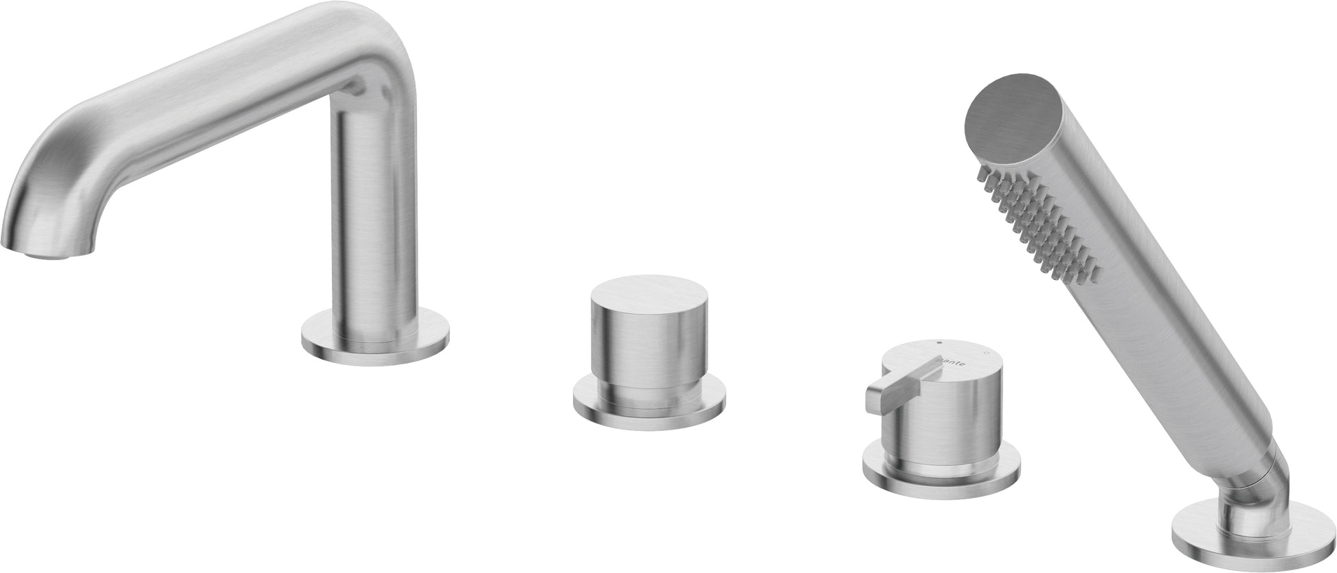 Bath mixer, 4-hole, with shower set