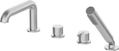 Bath mixer, 4-hole, with shower set
