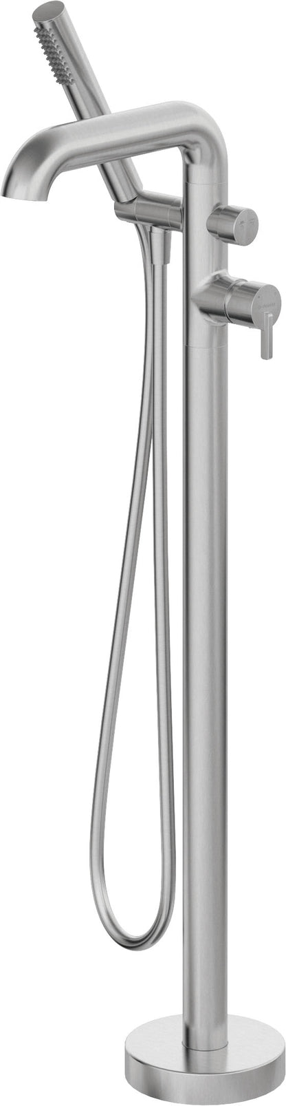 Bath mixer, freestanding, with shower set