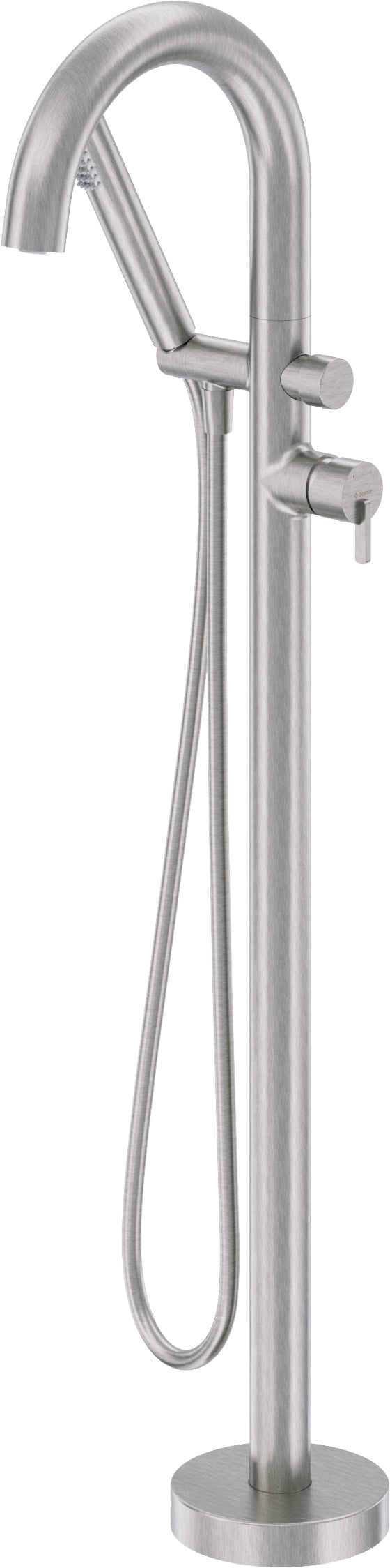 Bath mixer, freestanding, with shower set