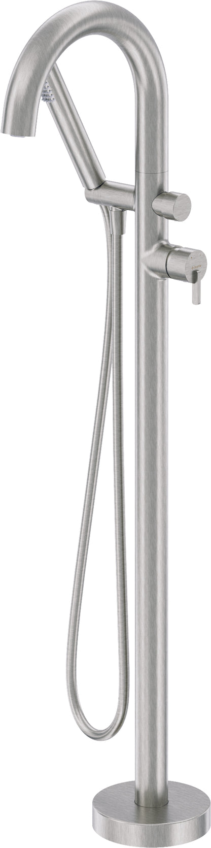Bath mixer, freestanding, with shower set