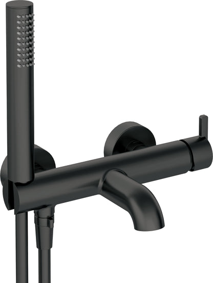 Bath mixer, with shower set