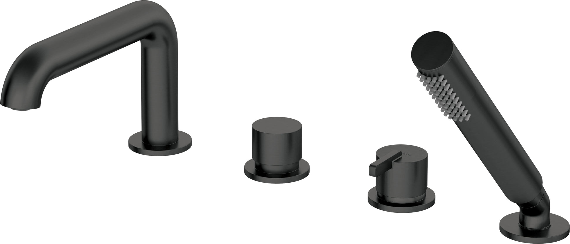 Bath mixer, 4-hole, with shower set
