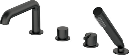 Bath mixer, 4-hole, with shower set