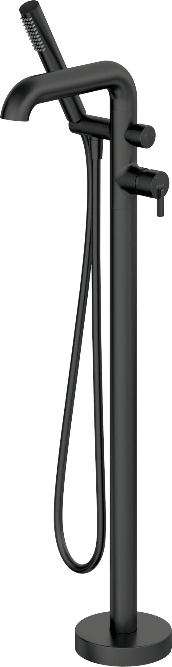 Bath mixer, freestanding, with shower set