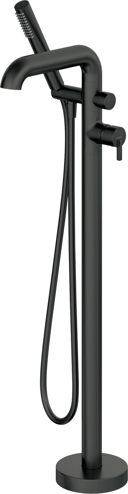 Bath mixer, freestanding, with shower set