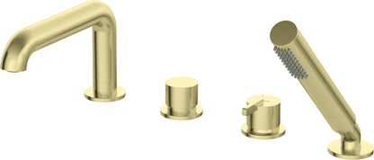 Bath mixer, 4-hole, with shower set