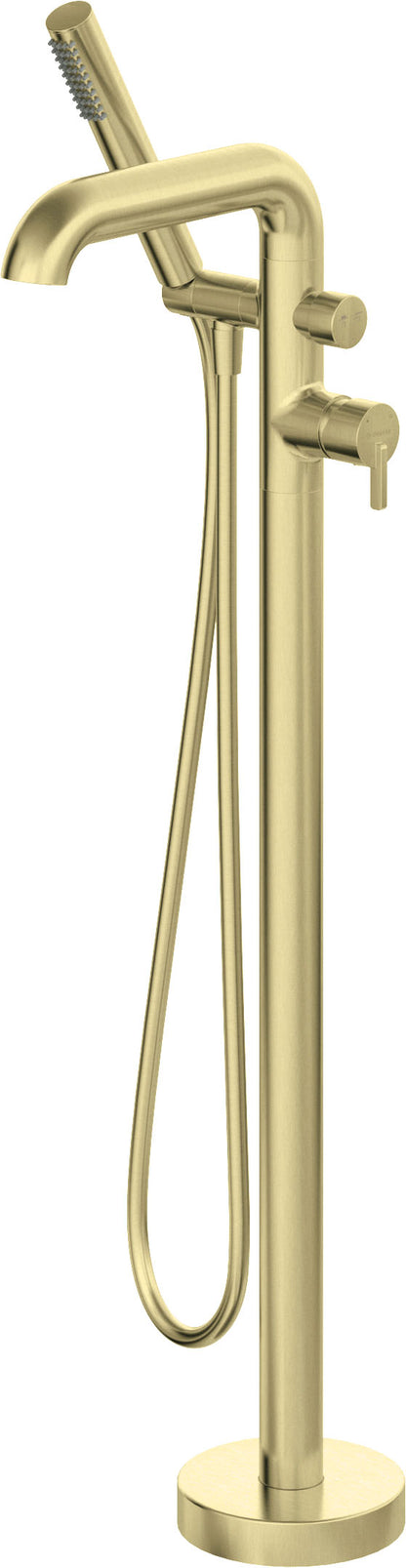 Bath mixer, freestanding, with shower set