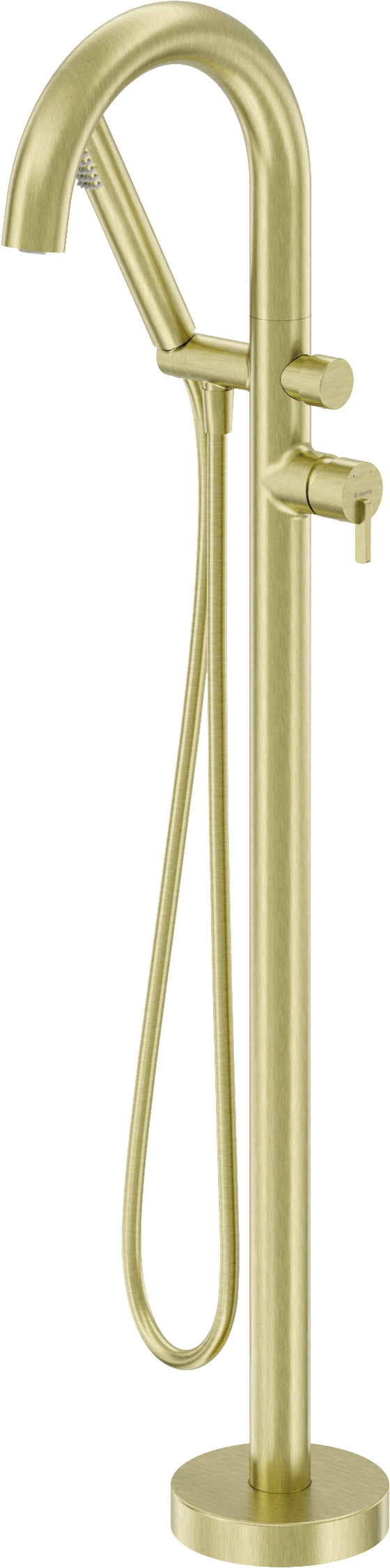 Bath mixer, freestanding, with shower set