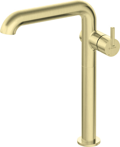 Washbasin tap, tall, with rectangular spout