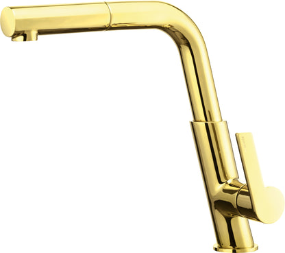 Kitchen tap, with pull-out spout