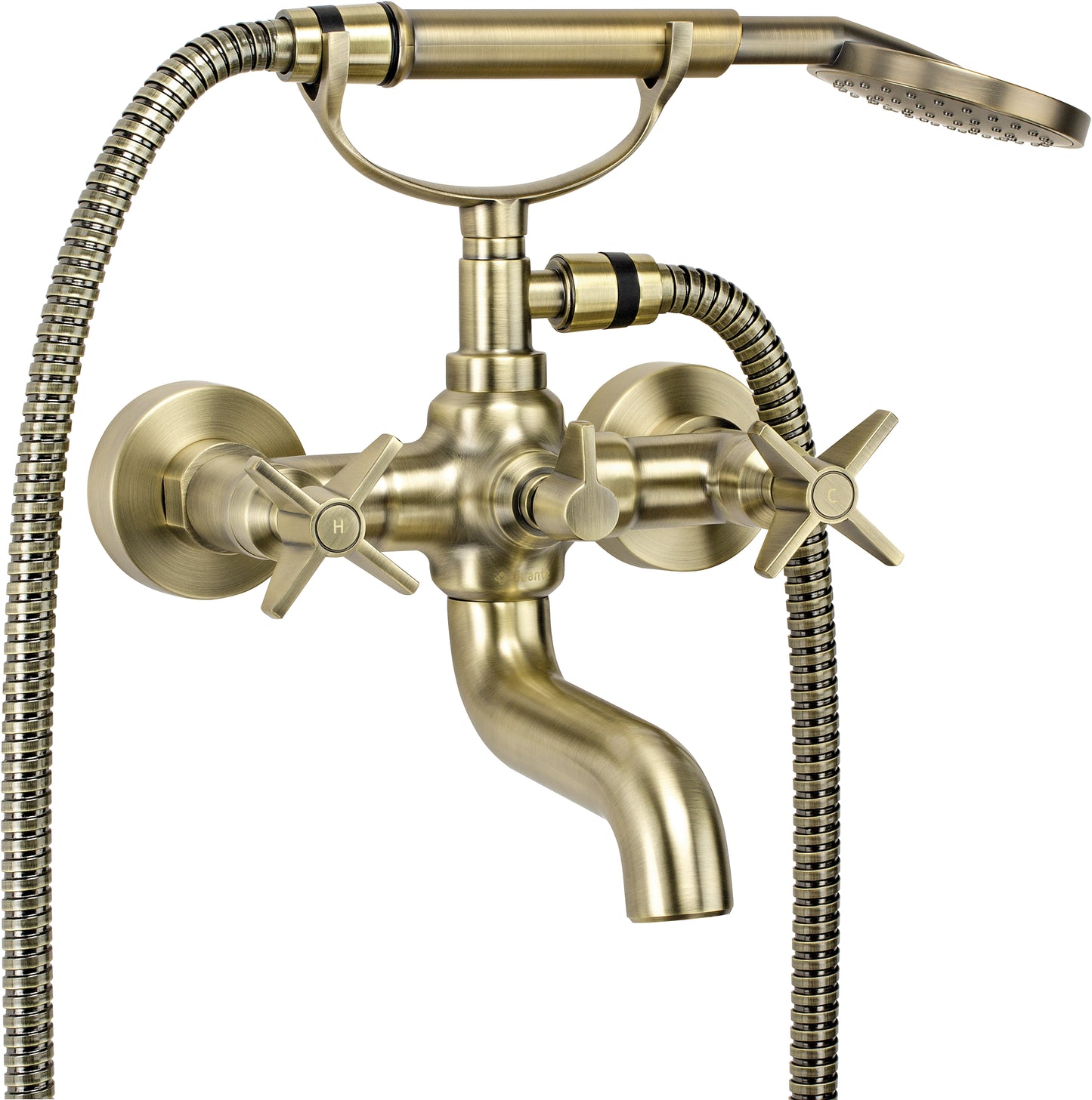 Bath mixer, with shower set