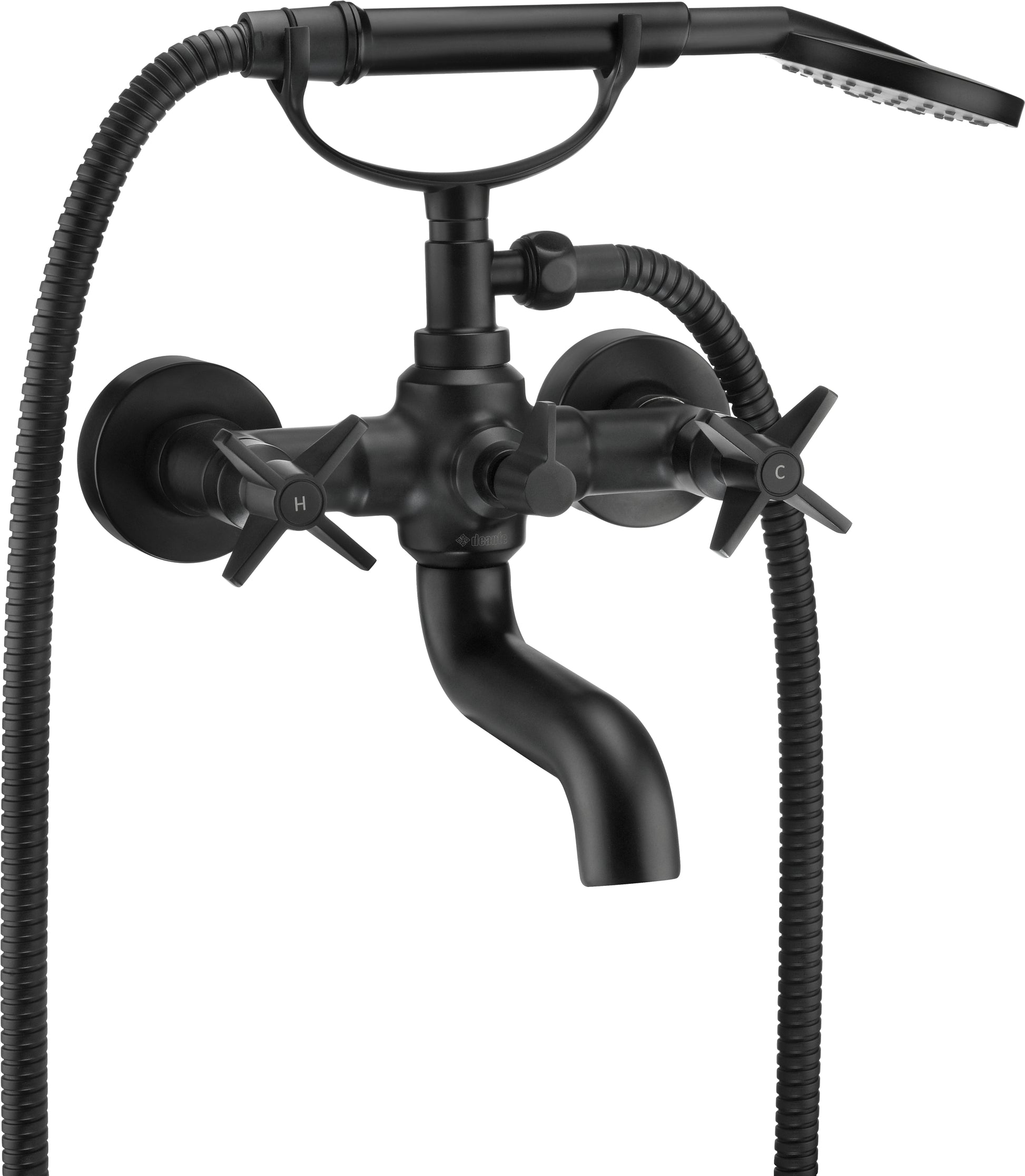 Bath mixer, with shower set
