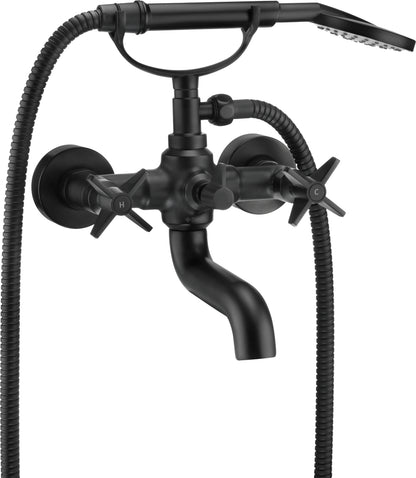 Bath mixer, with shower set
