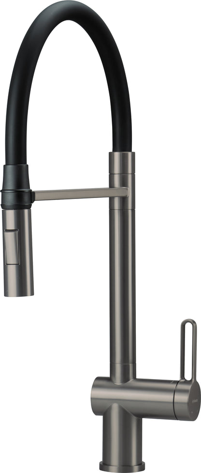 Kitchen tap, with elastic spout - 2 stream types