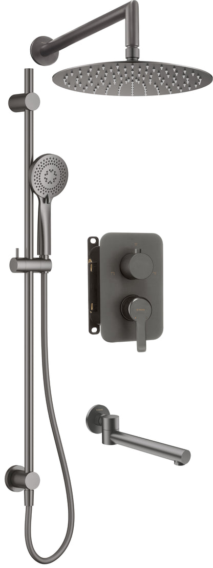 Concealed shower set, with mixer BOX
